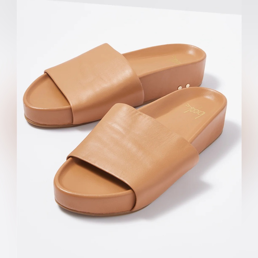 Beek Pelican Slide Sandals Honey Leather Excellent condition